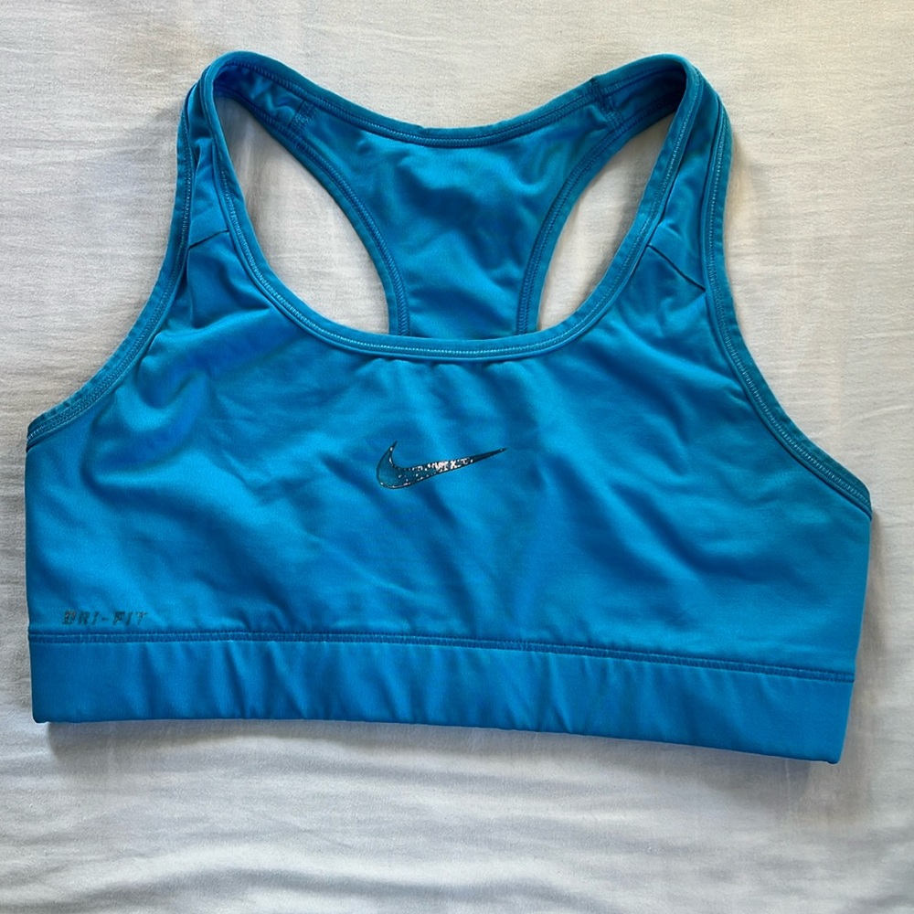 Bright Blue Nike Dri-Fit Sports Bra